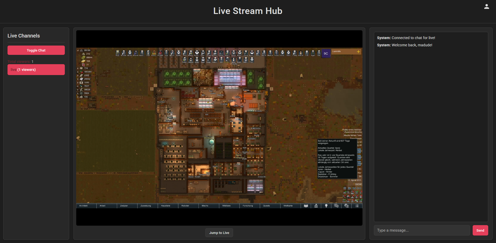 Live Screenshot