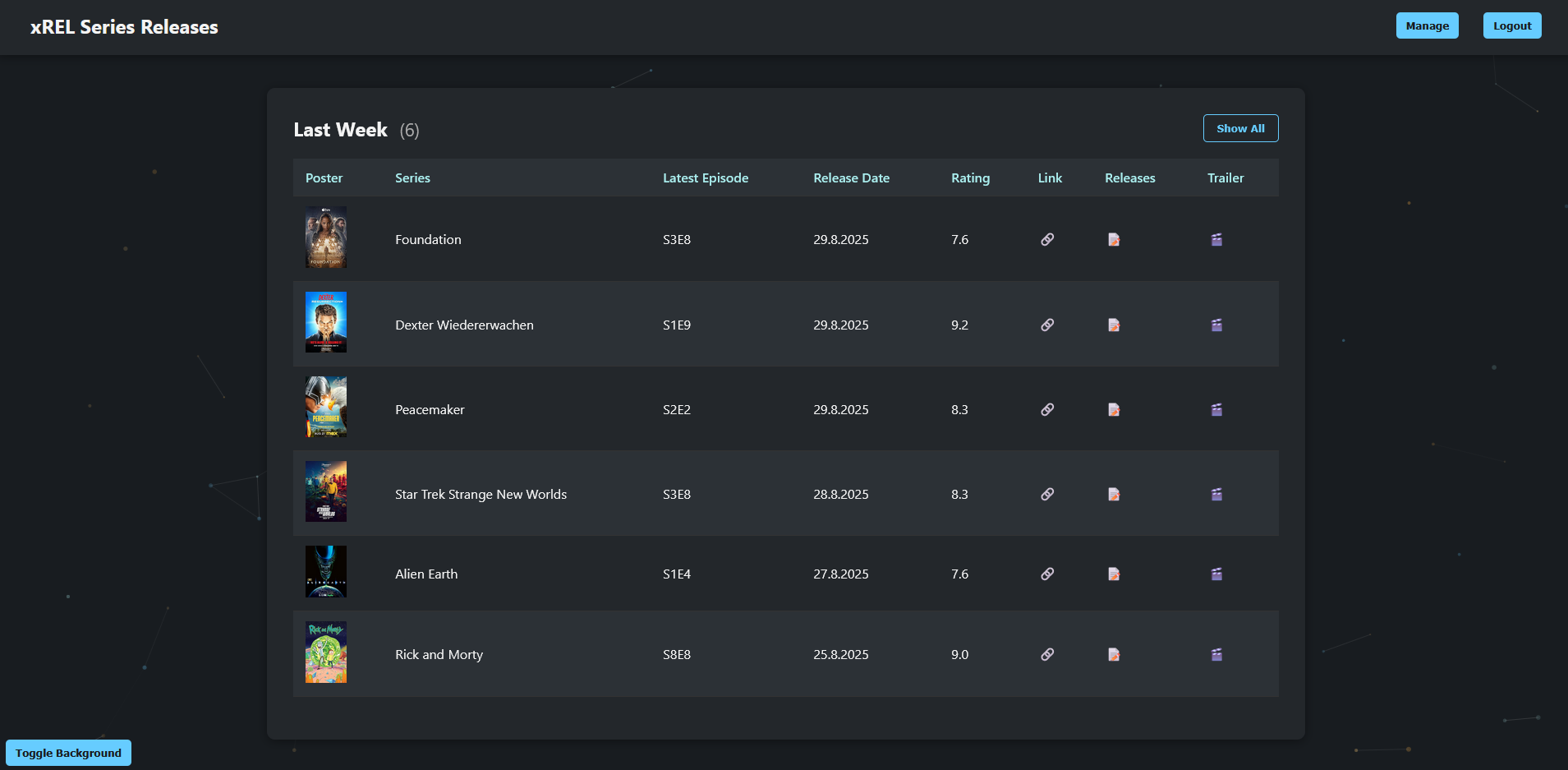 Releases Screenshot